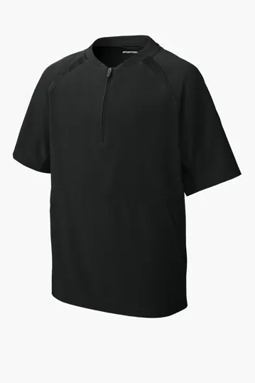 Sport-Tek Youth Repeat 1/2-Zip Short Sleeve Jacket — view 2