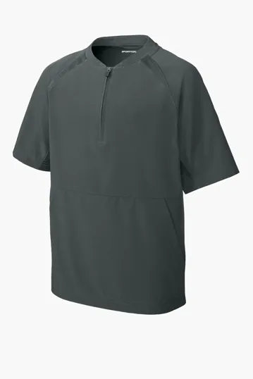 Sport-Tek Youth Repeat 1/2-Zip Short Sleeve Jacket — view 3