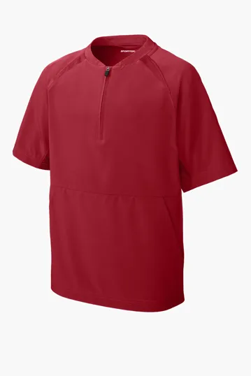 Sport-Tek Youth Repeat 1/2-Zip Short Sleeve Jacket — view 10
