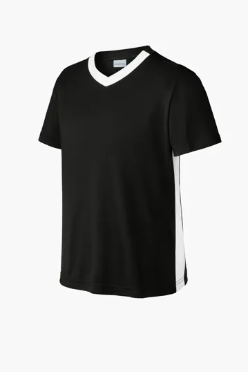 Sport-Tek Youth Competitor United V-Neck — view 2