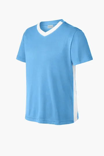Sport-Tek Youth Competitor United V-Neck — view 3