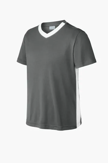 Sport-Tek Youth Competitor United V-Neck — view 7