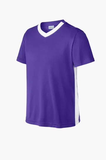 Sport-Tek Youth Competitor United V-Neck — view 9