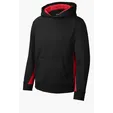 Sport-Tek Youth Sport-Wick Fleece Colorblock Hooded Pullover — view 2