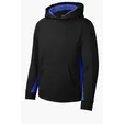 Sport-Tek Youth Sport-Wick Fleece Colorblock Hooded Pullover — view 4