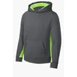 Sport-Tek Youth Sport-Wick Fleece Colorblock Hooded Pullover — view 5
