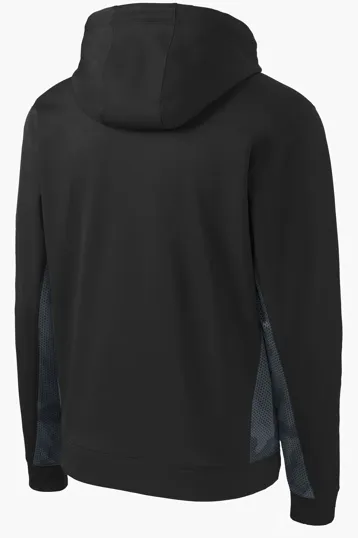 Sport-Tek Youth Sport-Wick CamoHex Fleece Colorblock Hooded Pullover — view 7