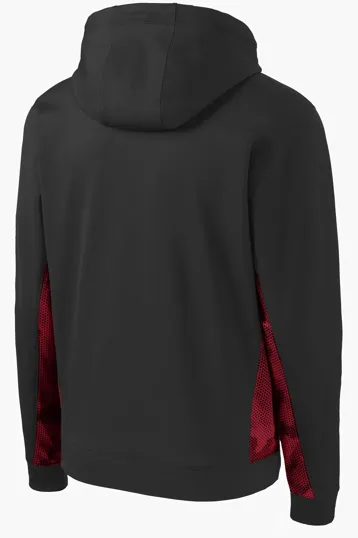 Sport-Tek Youth Sport-Wick CamoHex Fleece Colorblock Hooded Pullover — view 8