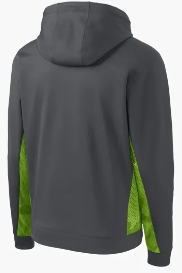 Sport-Tek Youth Sport-Wick CamoHex Fleece Colorblock Hooded Pullover — view 10