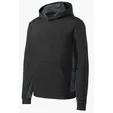 Sport-Tek Youth Sport-Wick CamoHex Fleece Colorblock Hooded Pullover — view 2