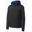 Sport-Tek Youth Sport-Wick CamoHex Fleece Colorblock Hooded Pullover — view 4