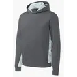 Sport-Tek Youth Sport-Wick CamoHex Fleece Colorblock Hooded Pullover — view 6