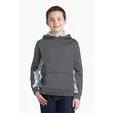 Sport-Tek Youth Sport-Wick CamoHex Fleece Colorblock Hooded Pullover
