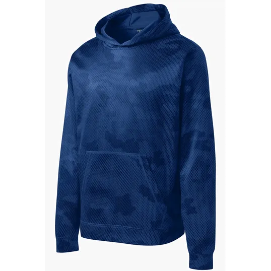 Sport-Tek Youth Sport-Wick CamoHex Fleece Hooded Pullover — view 3