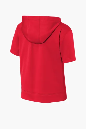 Sport-Tek Youth Sport-Wick Fleece Short Sleeve Hooded Pullover — view 10
