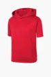 Sport-Tek Youth Sport-Wick Fleece Short Sleeve Hooded Pullover — view 4