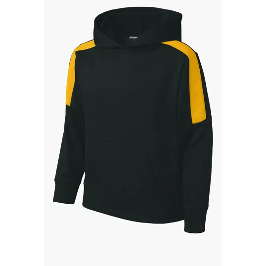 Sport-Tek Youth Sport-Wick Fleece United Pullover Hoodie — view 2