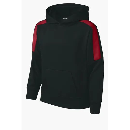 Sport-Tek Youth Sport-Wick Fleece United Pullover Hoodie — view 3