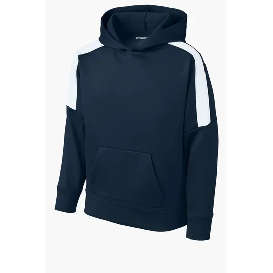 Sport-Tek Youth Sport-Wick Fleece United Pullover Hoodie — view 9
