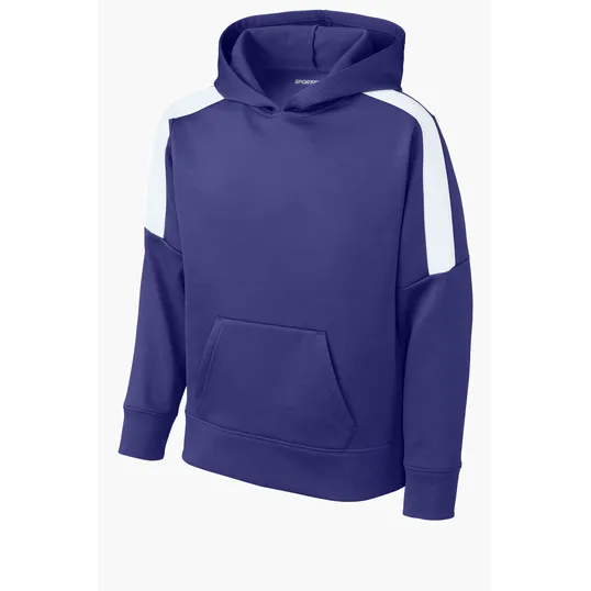 Sport-Tek Youth Sport-Wick Fleece United Pullover Hoodie — view 10