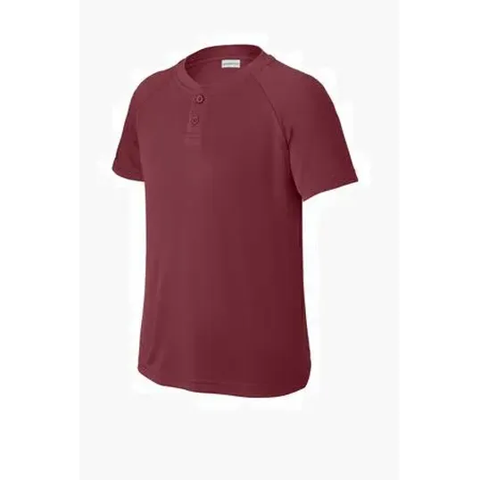 Sport-Tek Youth PosiCharge Competitor 2-Button Henley
