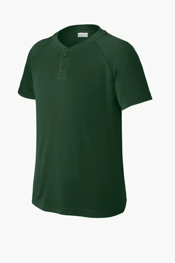Sport-Tek Youth PosiCharge Competitor 2-Button Henley — view 5