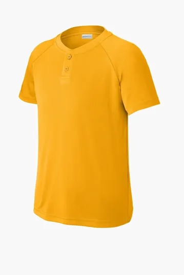 Sport-Tek Youth PosiCharge Competitor 2-Button Henley — view 6