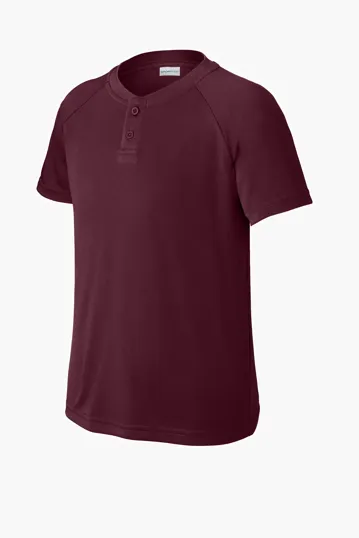 Sport-Tek Youth PosiCharge Competitor 2-Button Henley — view 8