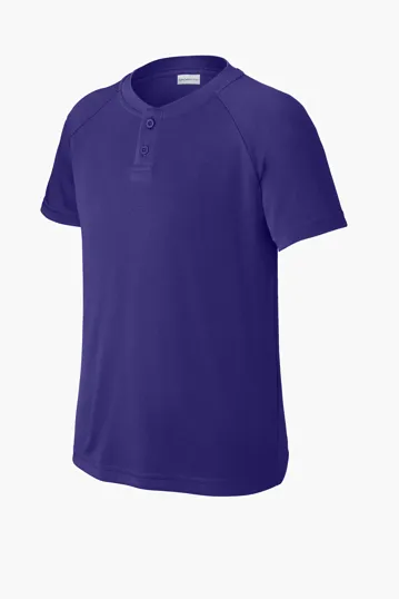 Sport-Tek Youth PosiCharge Competitor 2-Button Henley — view 9