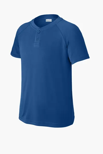 Sport-Tek Youth PosiCharge Competitor 2-Button Henley — view 10