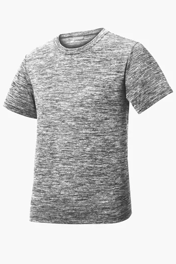 Sport-Tek Youth PosiCharge Electric Heather Tee — view 2