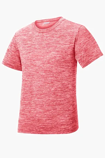 Sport-Tek Youth PosiCharge Electric Heather Tee — view 3