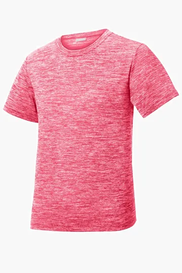 Sport-Tek Youth PosiCharge Electric Heather Tee — view 6