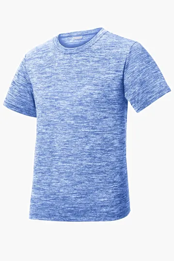 Sport-Tek Youth PosiCharge Electric Heather Tee — view 8