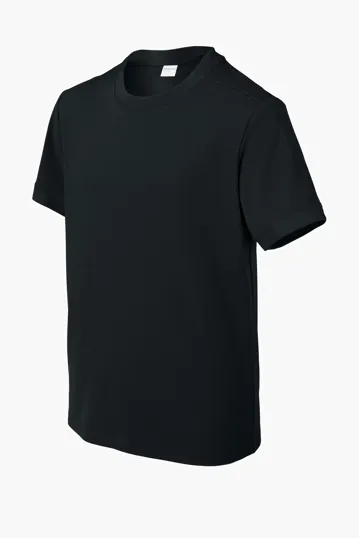 Sport-Tek Youth Club Short Sleeve Crew — view 2