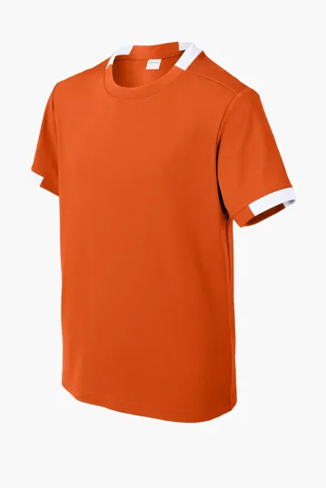 Sport-Tek Youth Club Short Sleeve Crew — view 5
