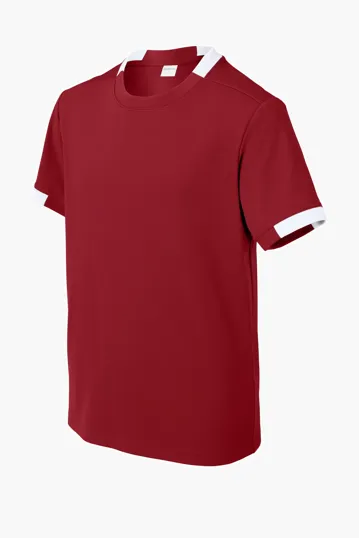 Sport-Tek Youth Club Short Sleeve Crew — view 6