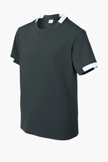 Sport-Tek Youth Club Short Sleeve Crew — view 8