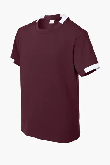 Sport-Tek Youth Club Short Sleeve Crew — view 9