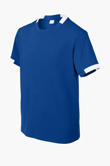 Sport-Tek Youth Club Short Sleeve Crew — view 12