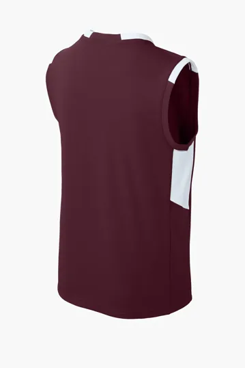 Sport-Tek Youth Club Sleeveless V-Neck — view 12