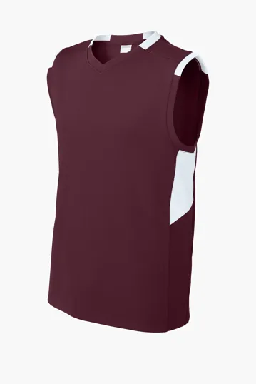 Sport-Tek Youth Club Sleeveless V-Neck — view 5