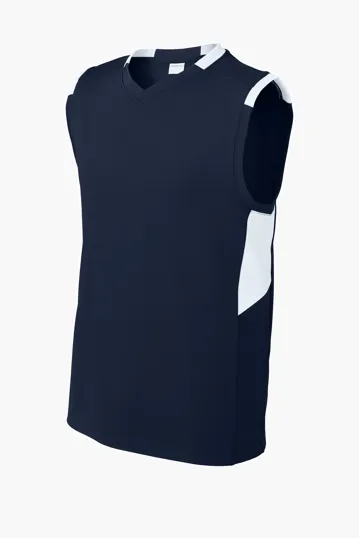 Sport-Tek Youth Club Sleeveless V-Neck — view 6