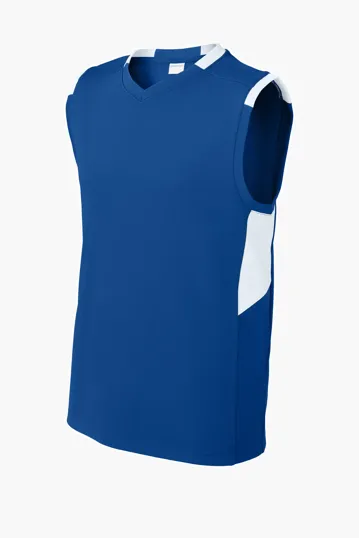Sport-Tek Youth Club Sleeveless V-Neck — view 7