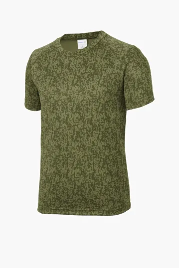 Sport-Tek Youth Digi Camo Tee — view 4