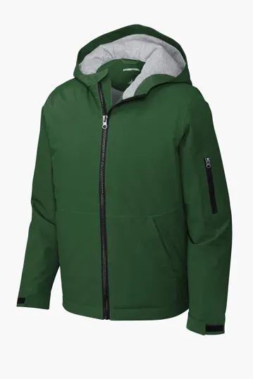 Sport-Tek Youth Waterproof Insulated Jacket — view 3