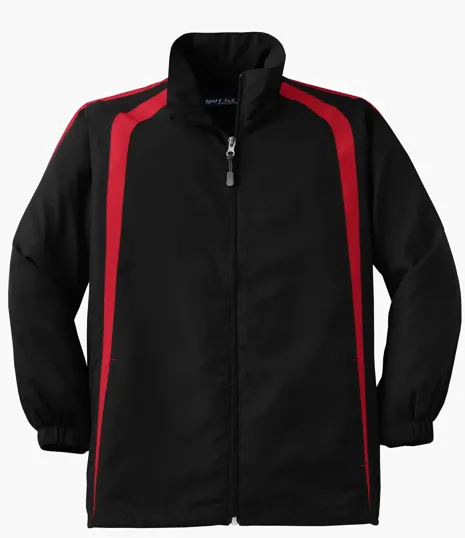 Sport-Tek Youth Colorblock Raglan Jacket — view 2