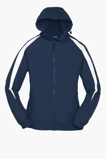 Sport-Tek Youth Fleece-Lined Colorblock Jacket — view 4