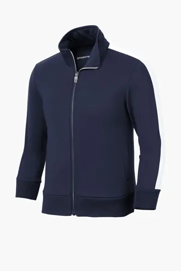 Sport-Tek Youth Tricot Sleeve Stripe Track Jacket — view 4