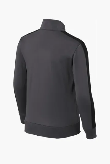 Sport-Tek Youth Tricot Sleeve Stripe Track Jacket — view 11
